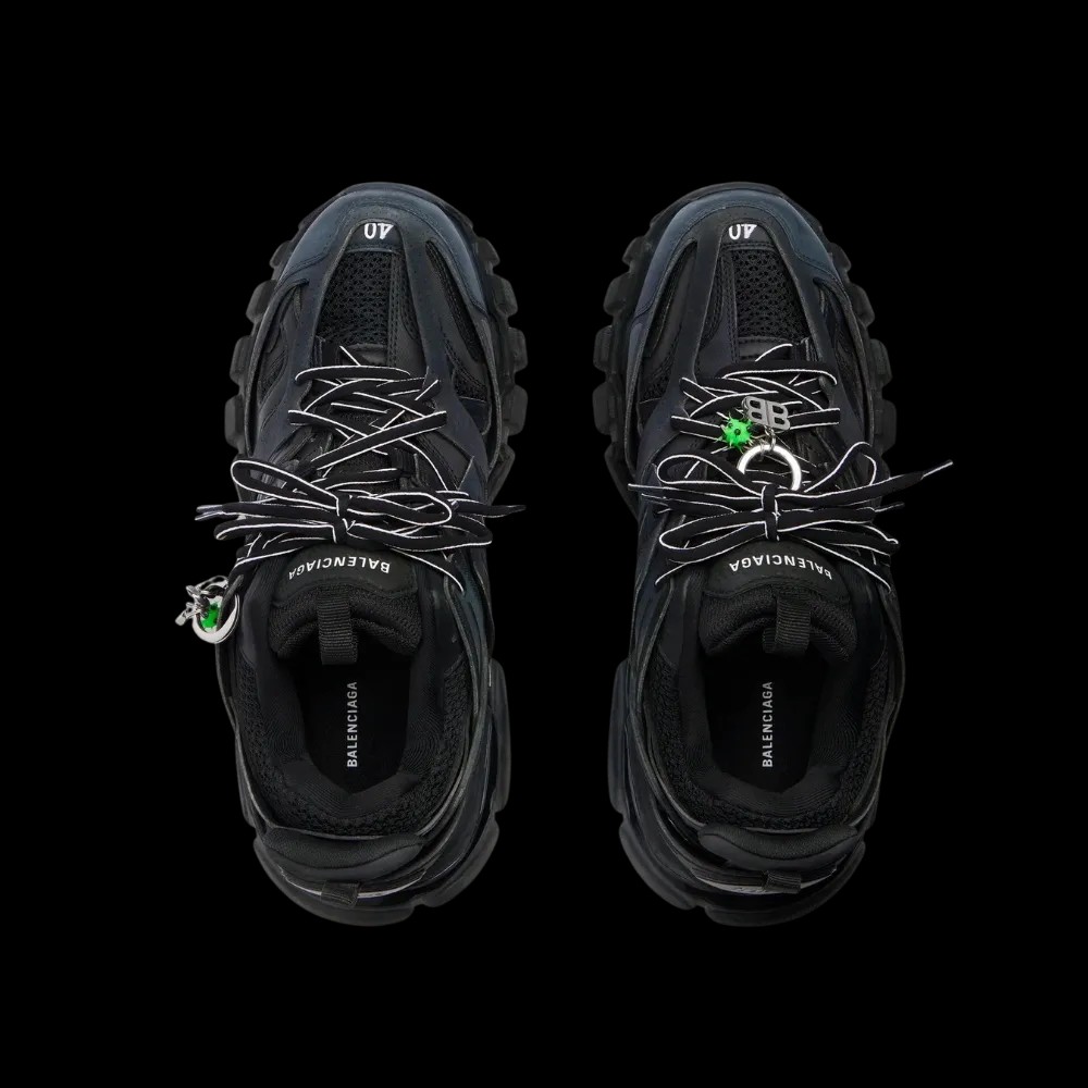 Balenciaga Track Sneaker With Charms In Black - HypeFly India View 4