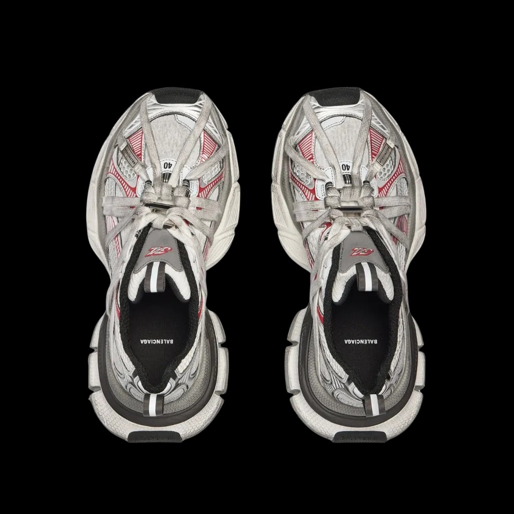 Balenciaga 3XL Extreme Laces B Sneaker In Silver - HypeFly India View 4