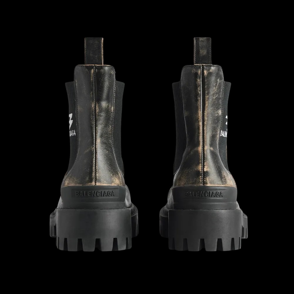 Balenciaga Strike Chelsea Boot in Black - HypeFly India View 2