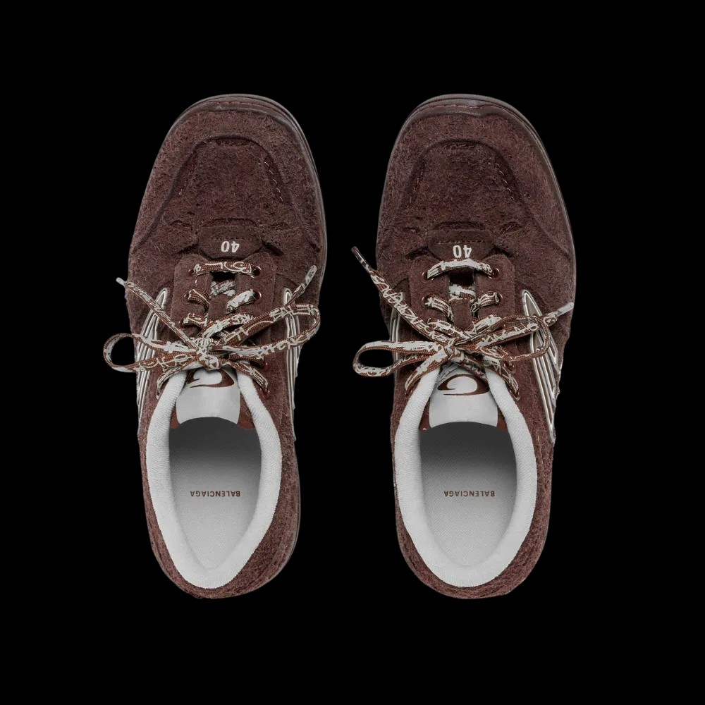 Balenciaga Hamptons Suede Sneaker In Dark Brown - HypeFly India View 4