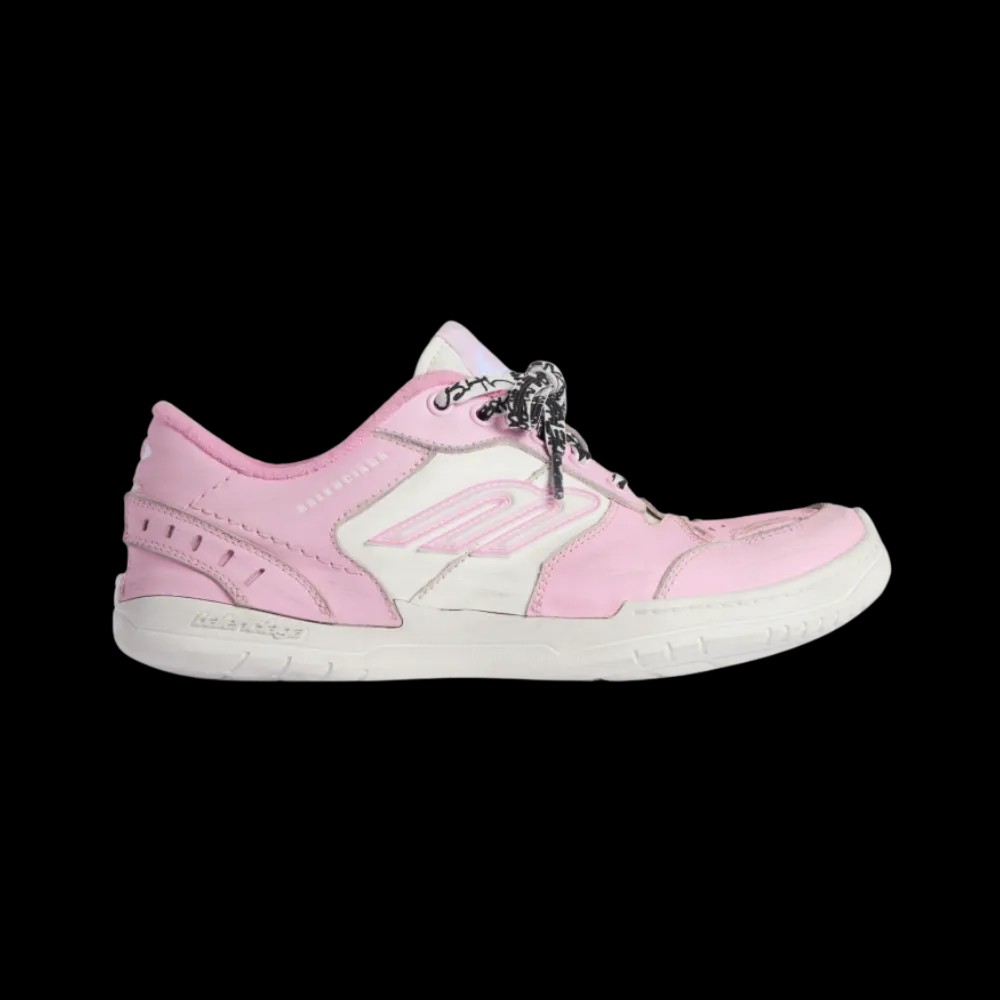 Balenciaga Hamptons Medium Worn-Out Sneaker In Pink - HypeFly India View 1
