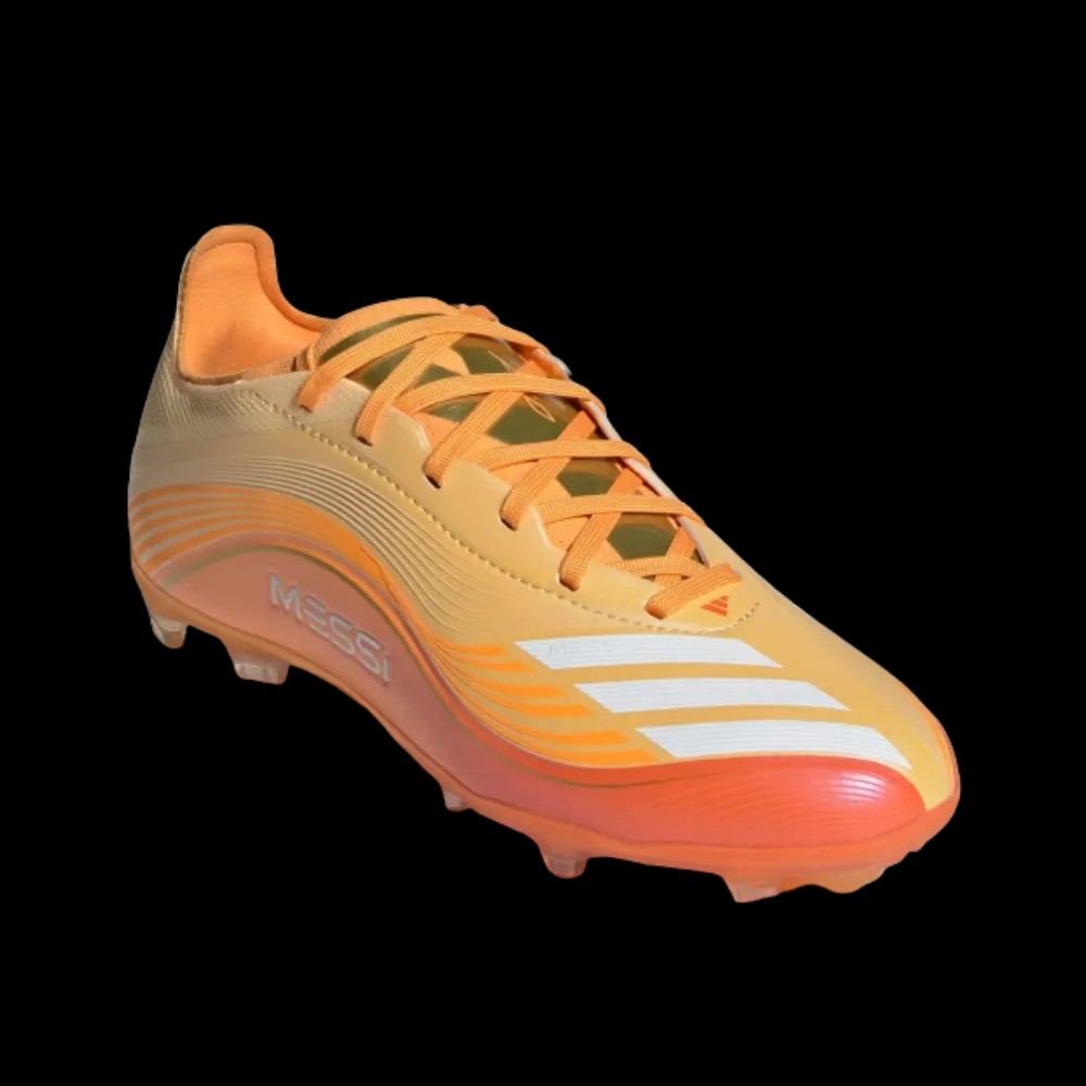Adidas F50 Messi League Firm Multi Ground Soccer Cleats Kids Pure Tangerine - HypeFly India View 5