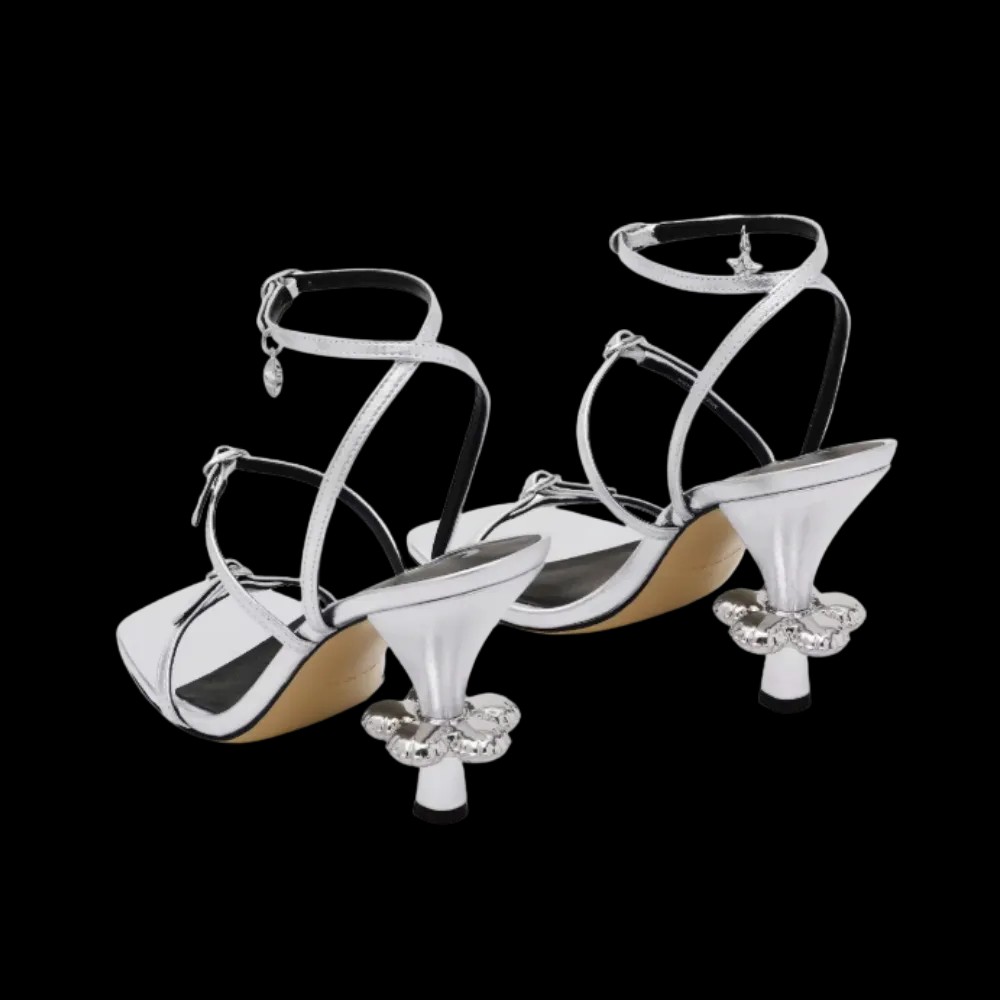 Marc Jacobs The Metallic Leather Daisy Silver - HypeFly India View 2