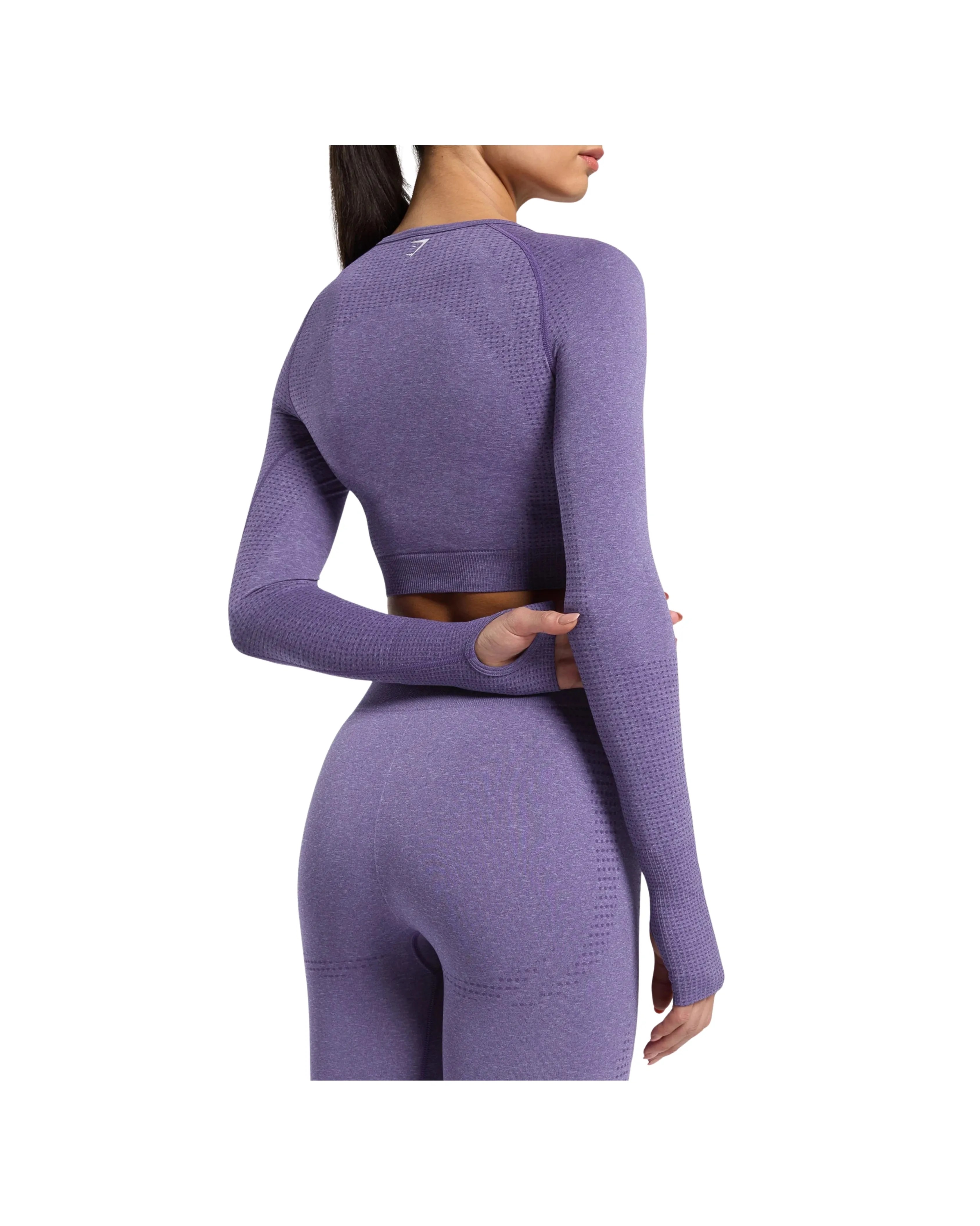 Gymshark Vital Crop Top Functional Purple Marl - HypeFly India View 5