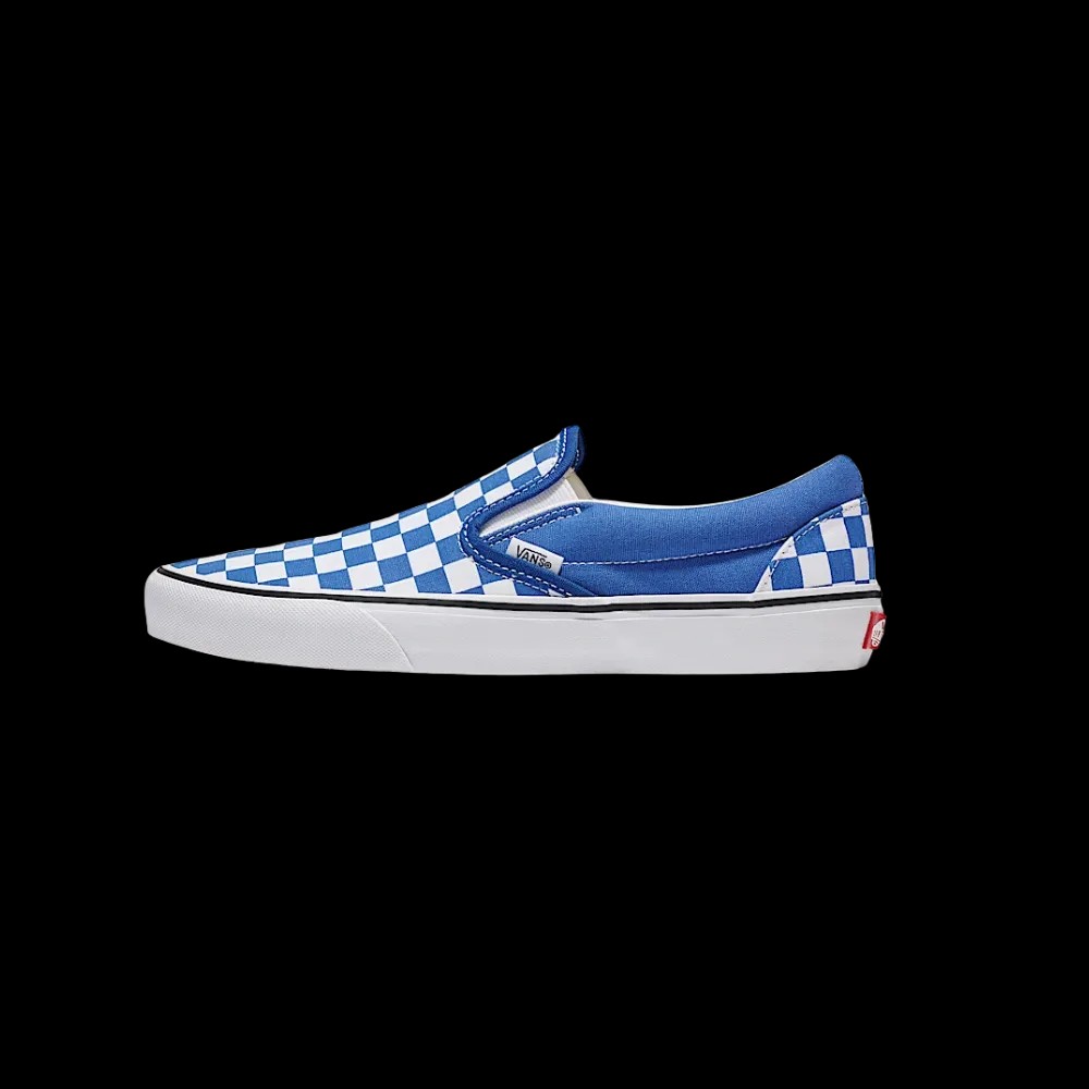 Vans Classic Slip-On Checkerboard Shoe Blue - HypeFly India View 2