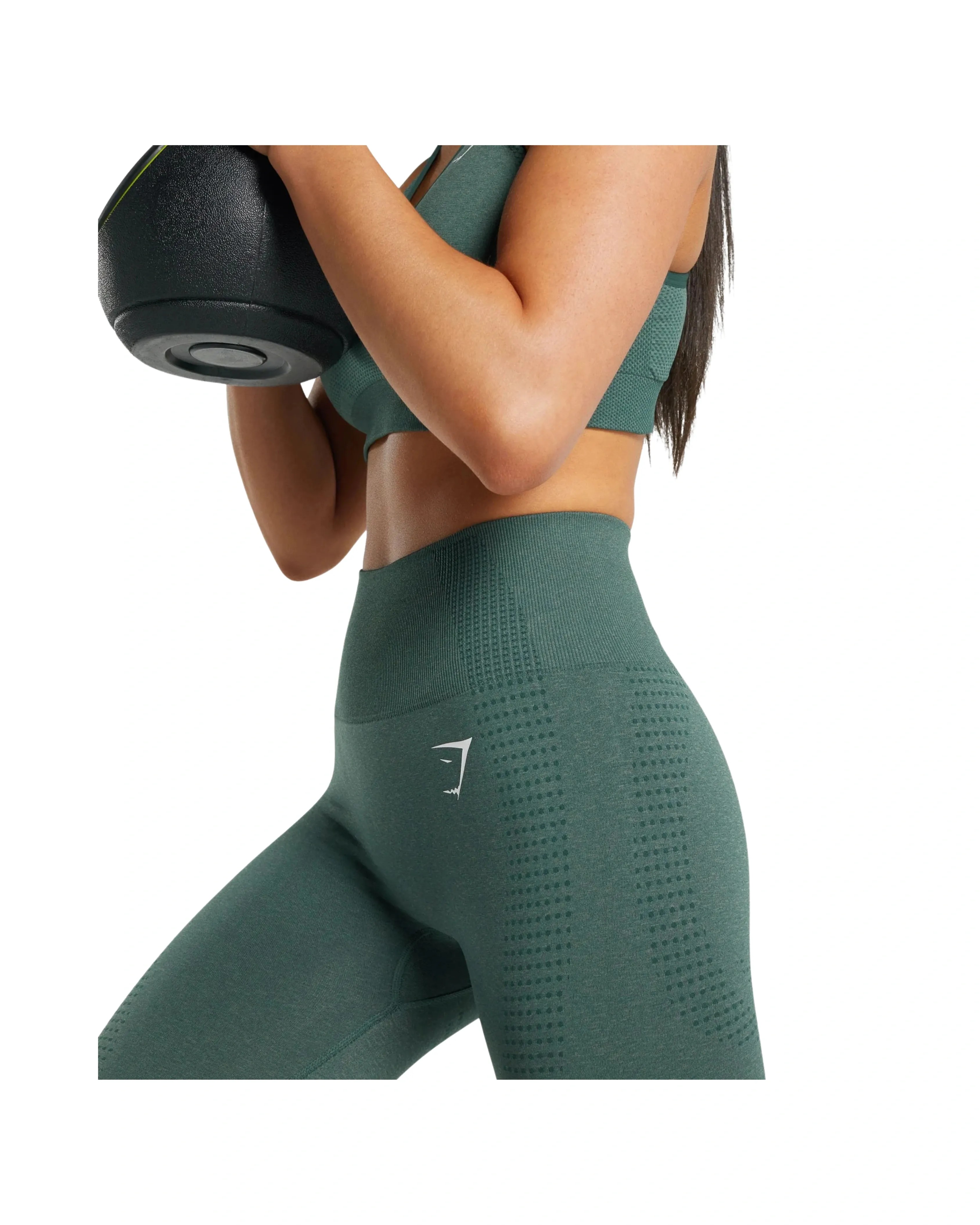 Gymshark Vital Leggings Dark Green Marl - HypeFly India View 5