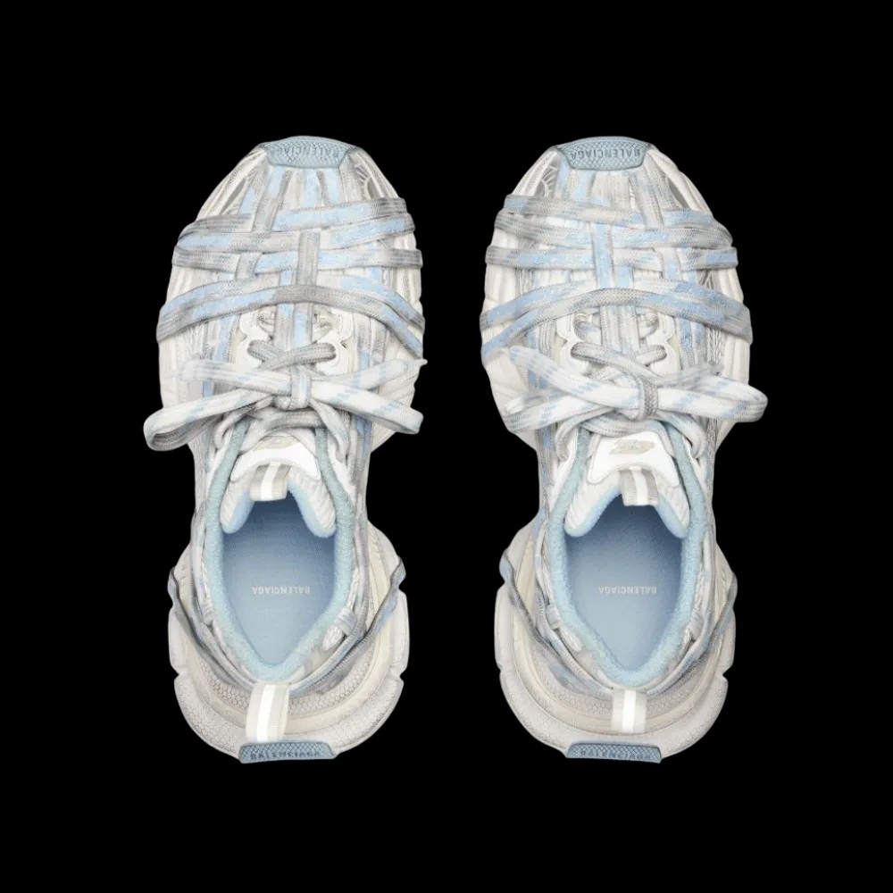 Balenciaga 3XL Extreme Laces Logo Sneaker In White - HypeFly India View 4