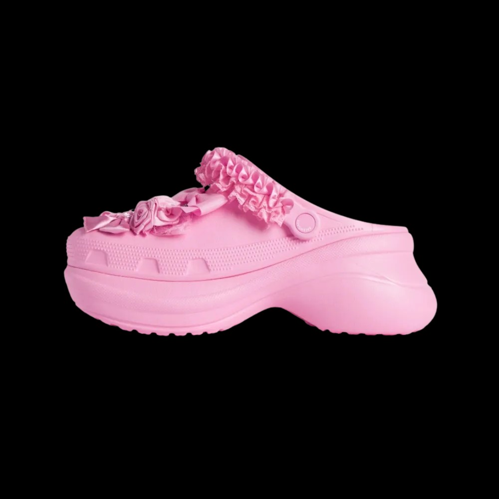Balenciaga Crocs Mule Jibbitz In Light Pink - HypeFly India View 3