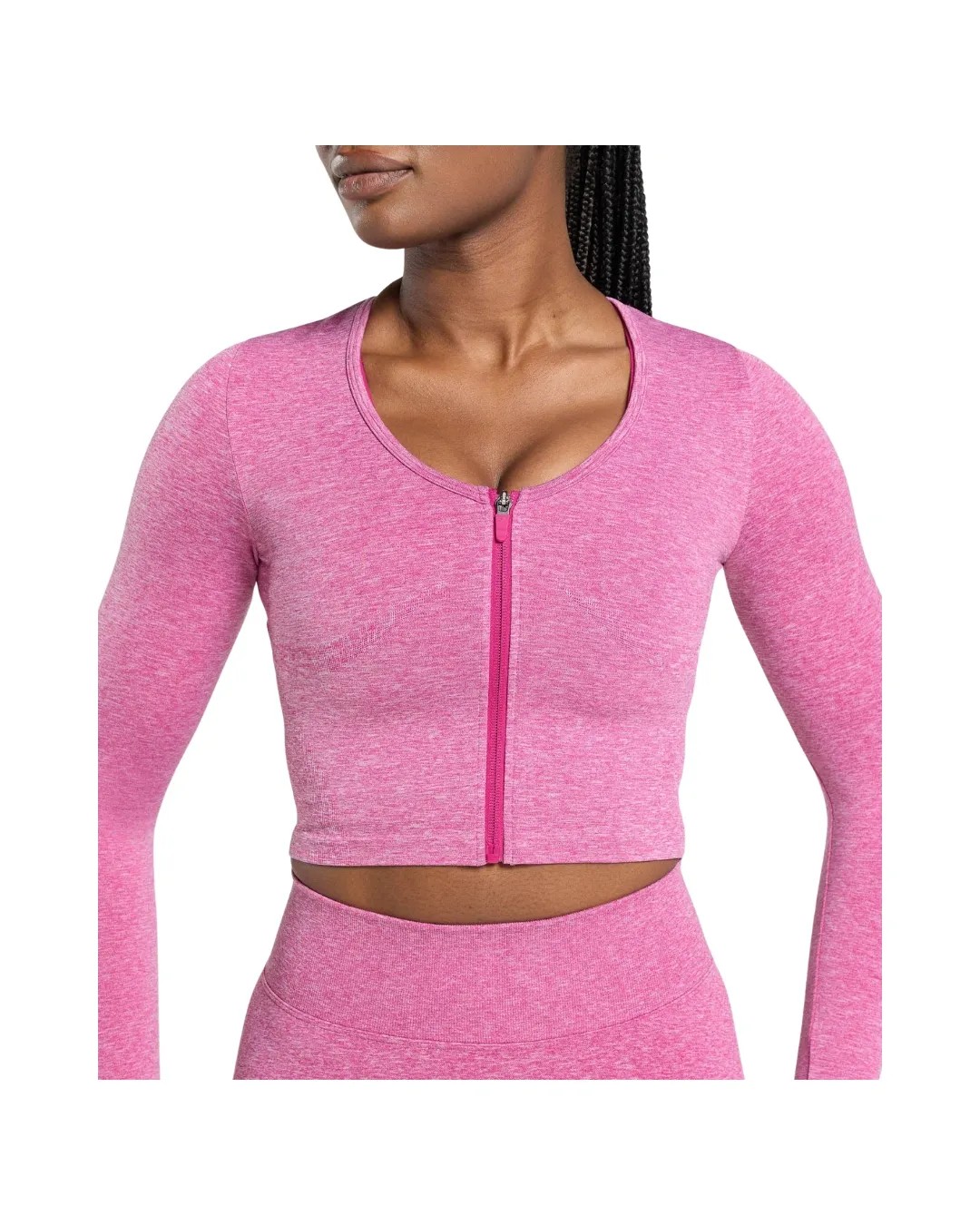 Gymshark Lift Seamless Zip Up Jacket Winning Pink - HypeFly India View 5