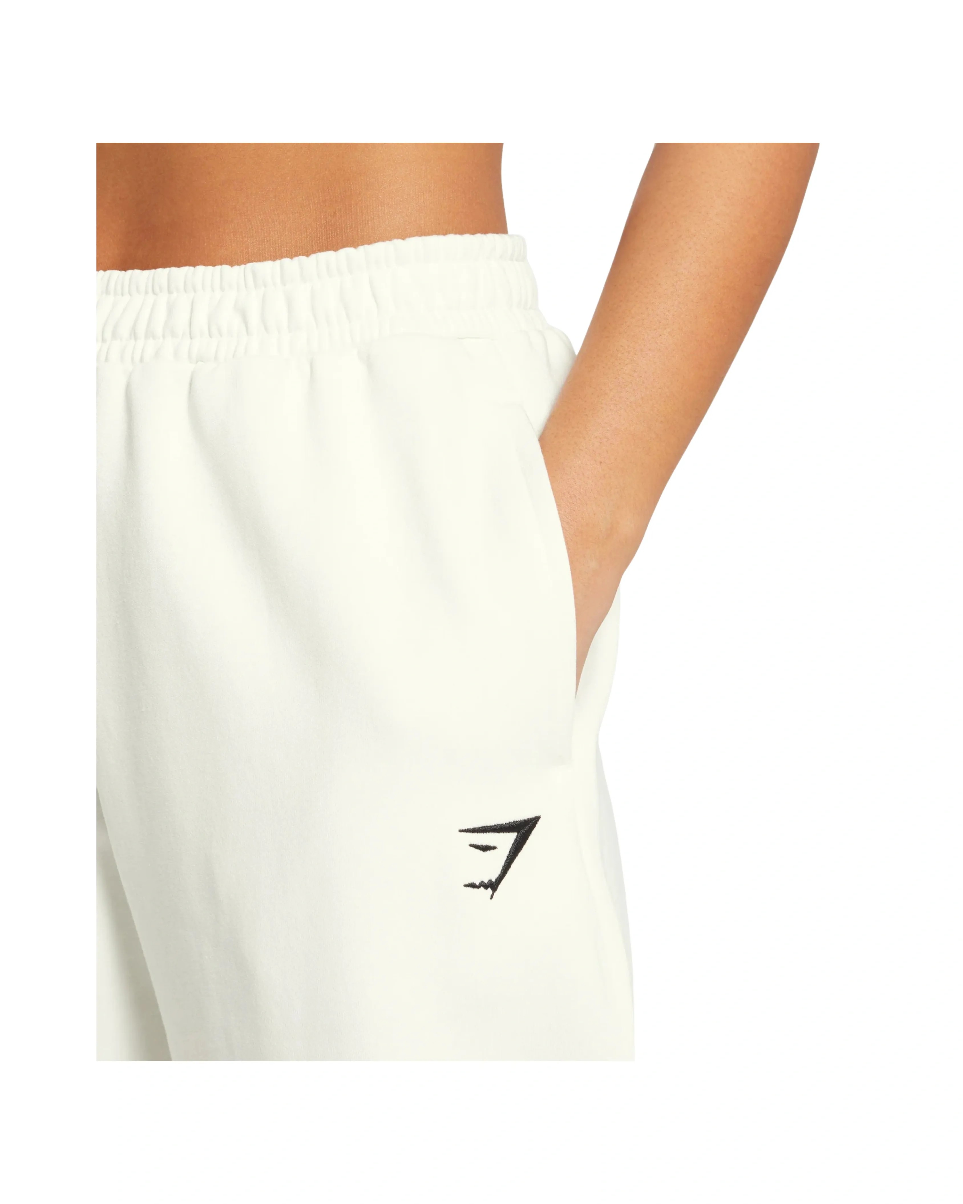 Gymshark Training Fleece Joggers Regular fit Soft White - HypeFly India View 5