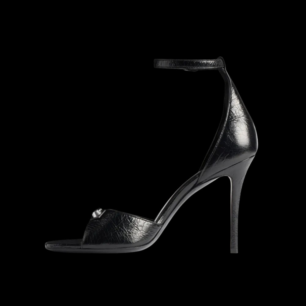 Balenciaga City Uptown Sandal In Black - HypeFly India View 3