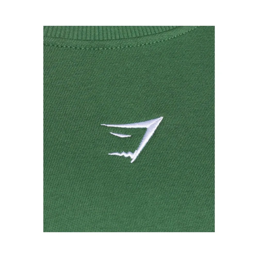 Gymshark Training Oversized Fleece Sweatshirt Classic Green - HypeFly India View 5
