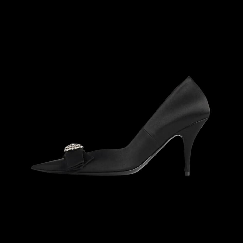 Balenciaga Avenue Palazzo Pump In Black - HypeFly India View 3
