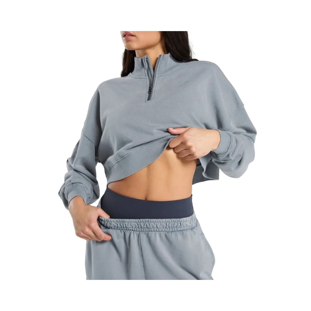 Gymshark Whitney 1/4 Zip Iron Blue - HypeFly India View 4