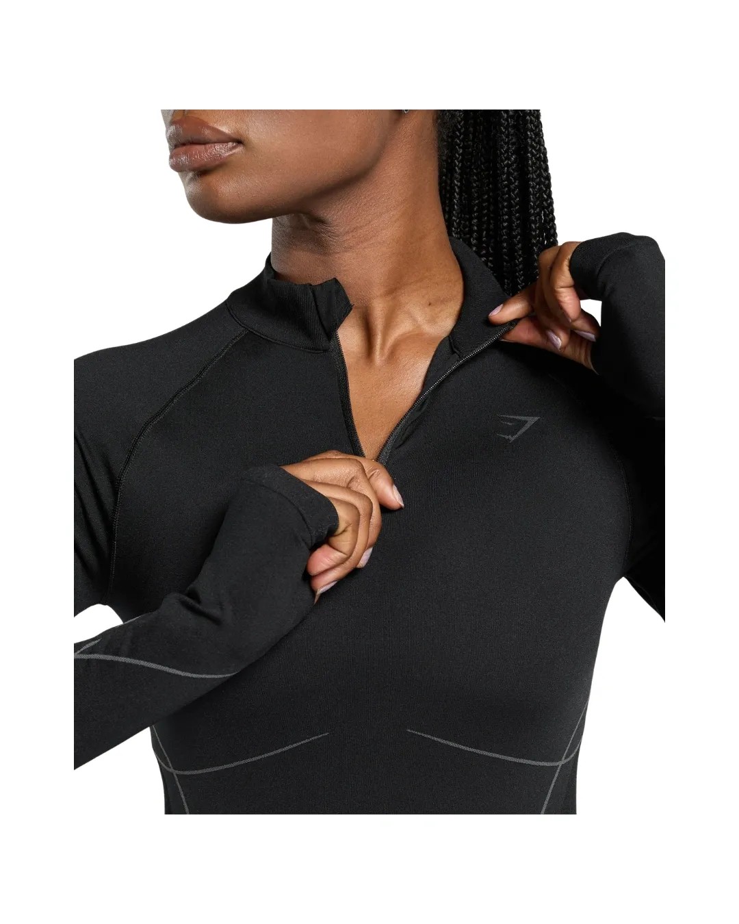 Gymshark Apex Seamless 1/4 Zip Pullover Graphite Grey - HypeFly India View 5