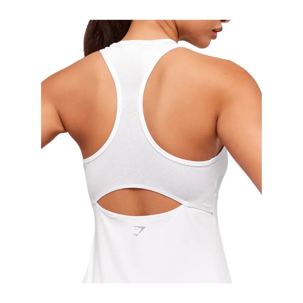 Gymshark Running Back Vent Tank White - HypeFly India View 3