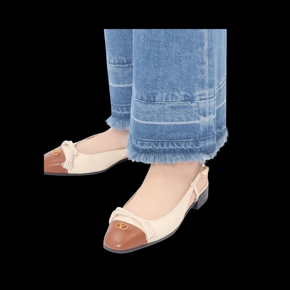 Valentino Valet Du Roi Kid Slingback Ballerina 25mm Butter - HypeFly India View 4