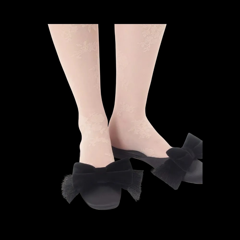 Valentino Reinette Satin Mule Black - HypeFly India View 5