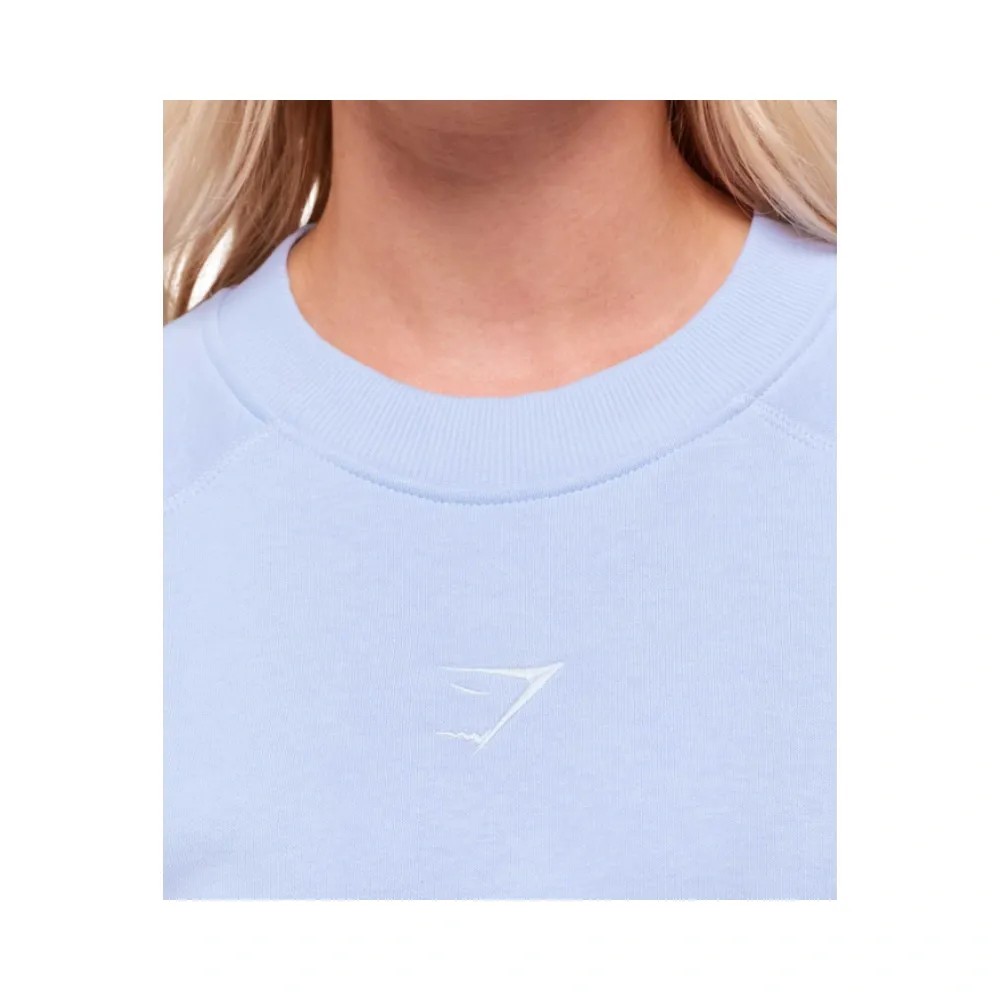 Gymshark Training Oversized Fleece Sweatshirt Peri Blue - HypeFly India View 3