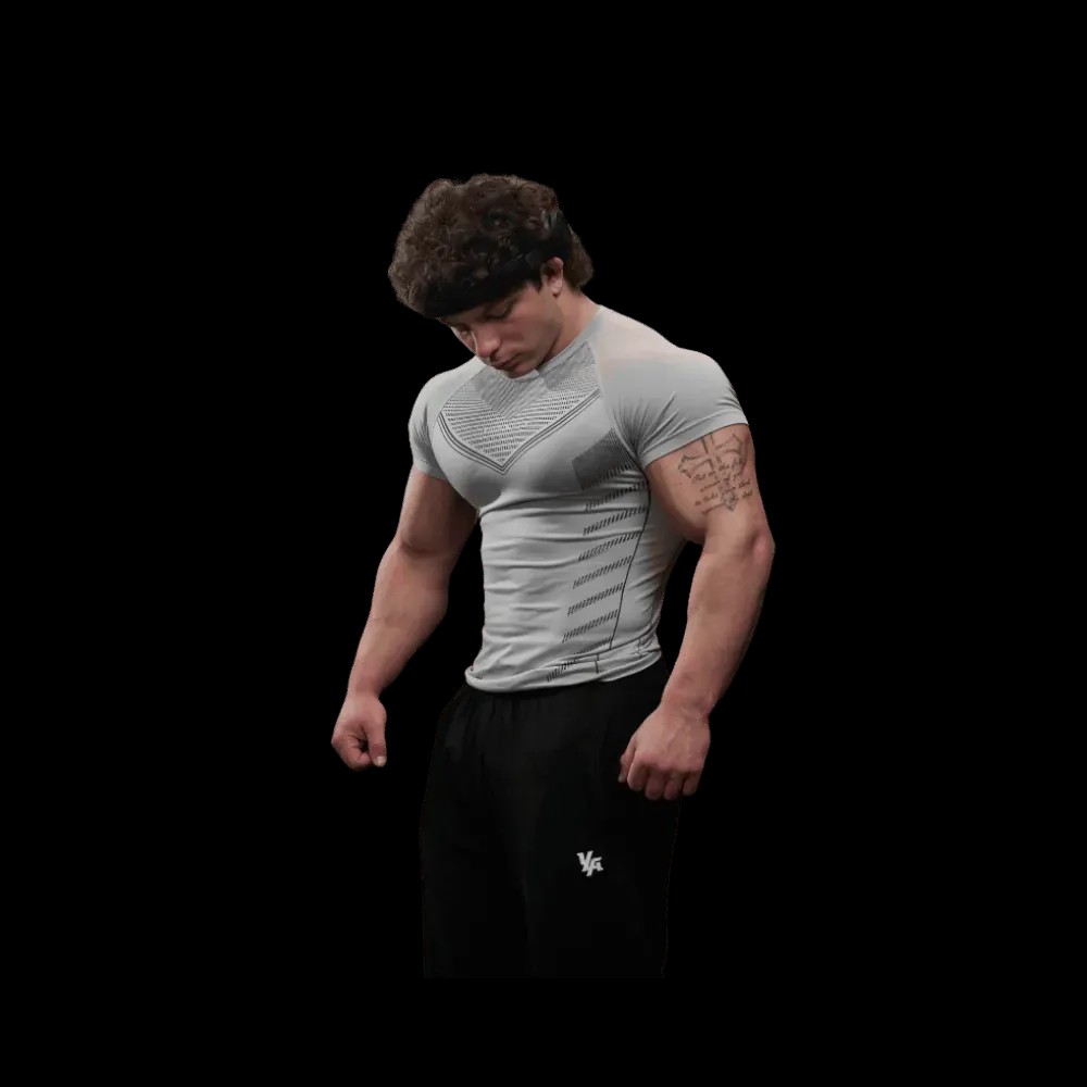 Young LA Superhero Compression Tees Cement - HypeFly India View 2