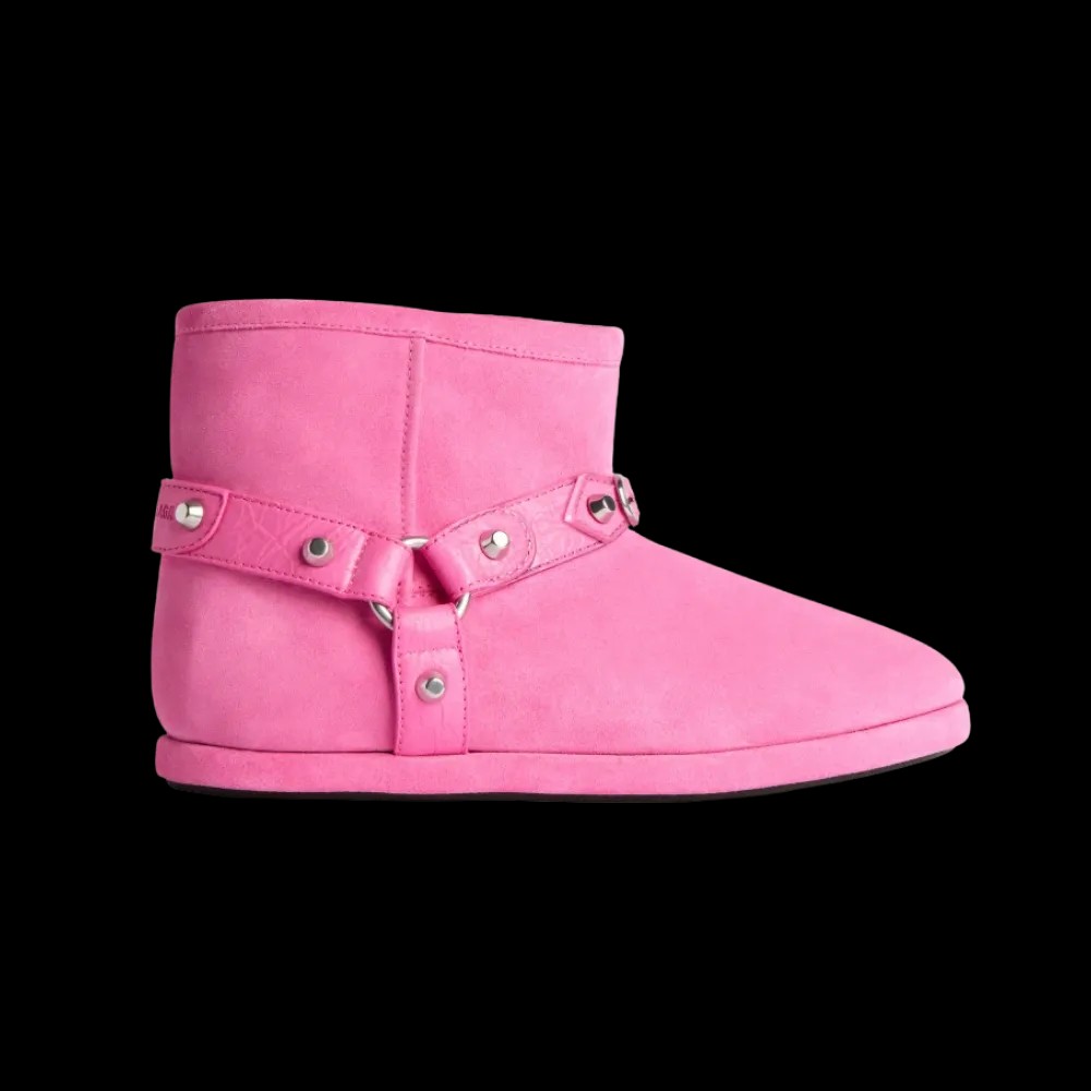 Balenciaga Alaska Soft Bootie In Dark Pink - HypeFly India View 1