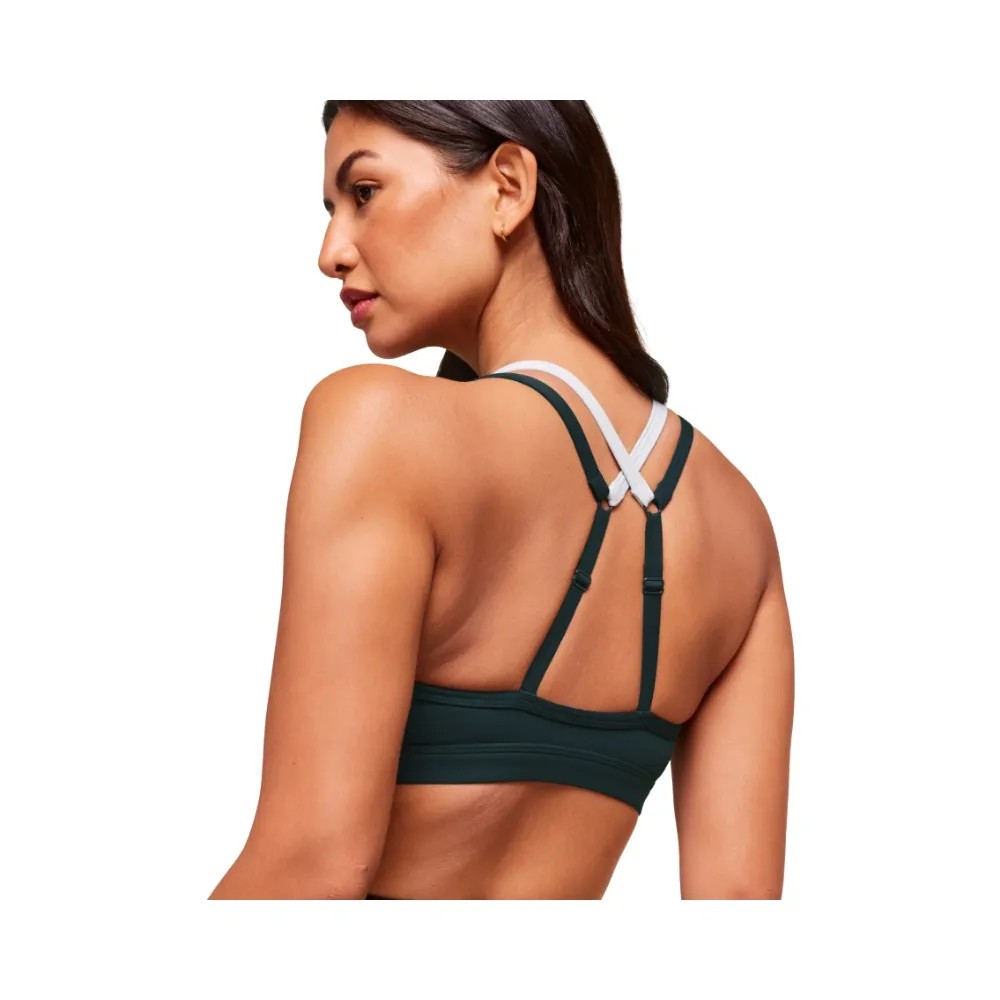 Gymshark Double Up Sports Bra - Medium Support Deep Petrol Blue/Smoke Blue - HypeFly India View 2