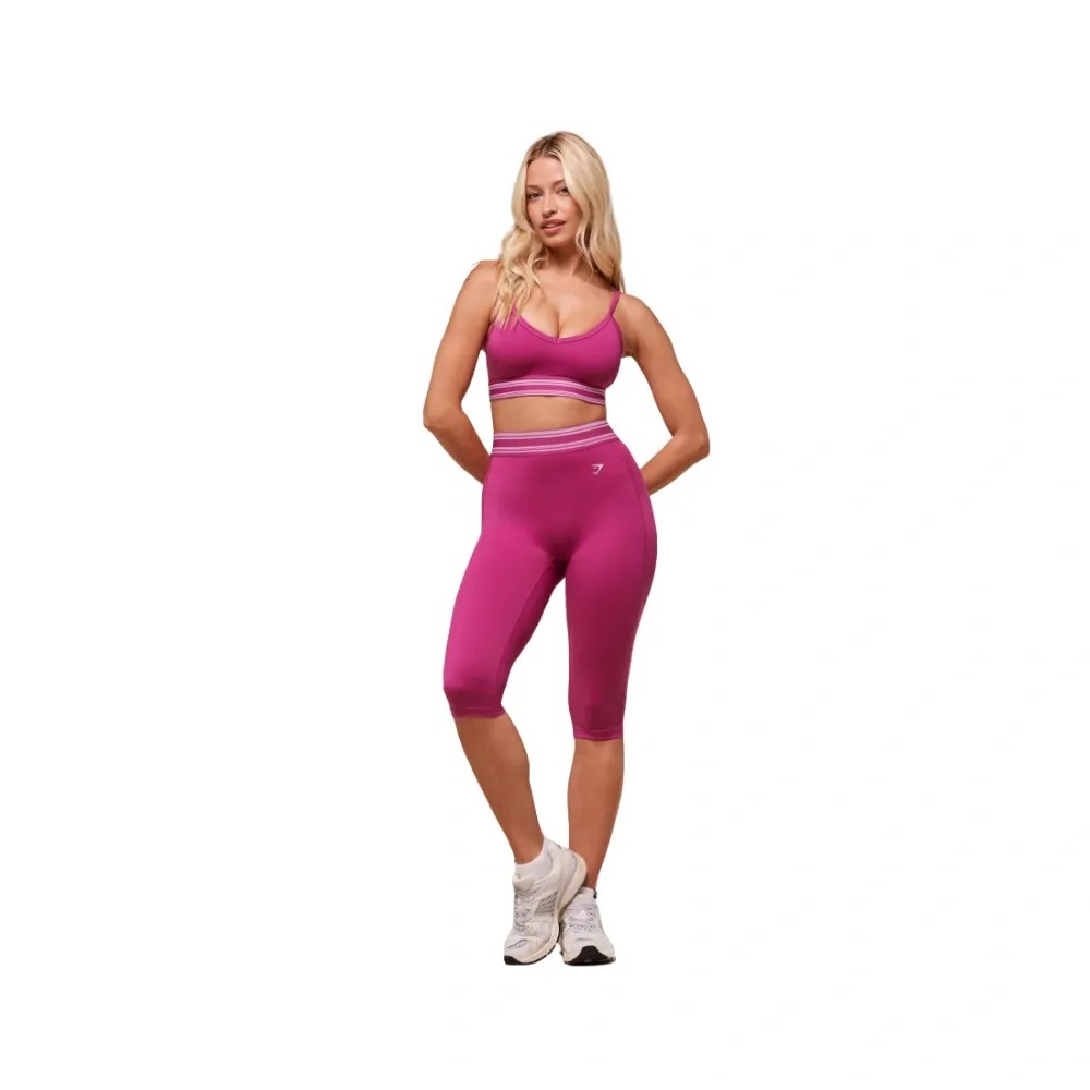 Gymshark Retro Sports Bra - Light Support Winning Pink - HypeFly India View 6