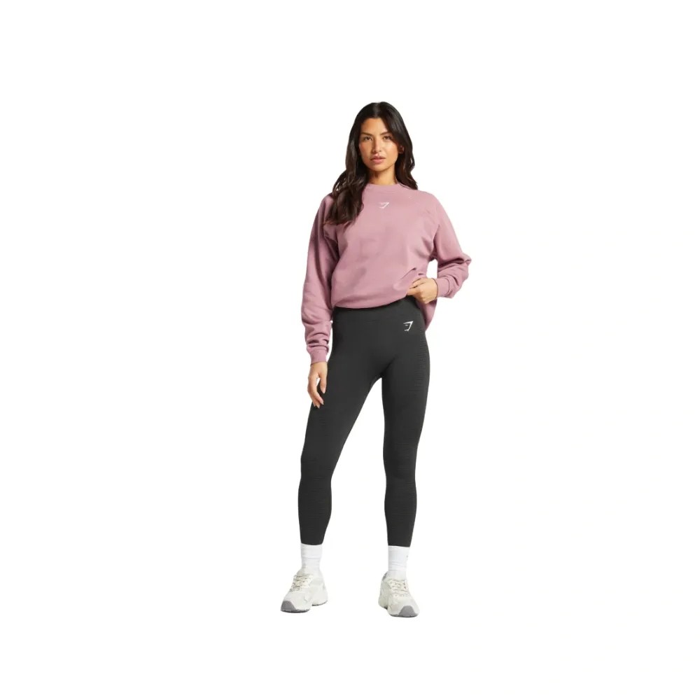 Gymshark Training Oversized Fleece Sweatshirt Calm Pink - HypeFly India View 4