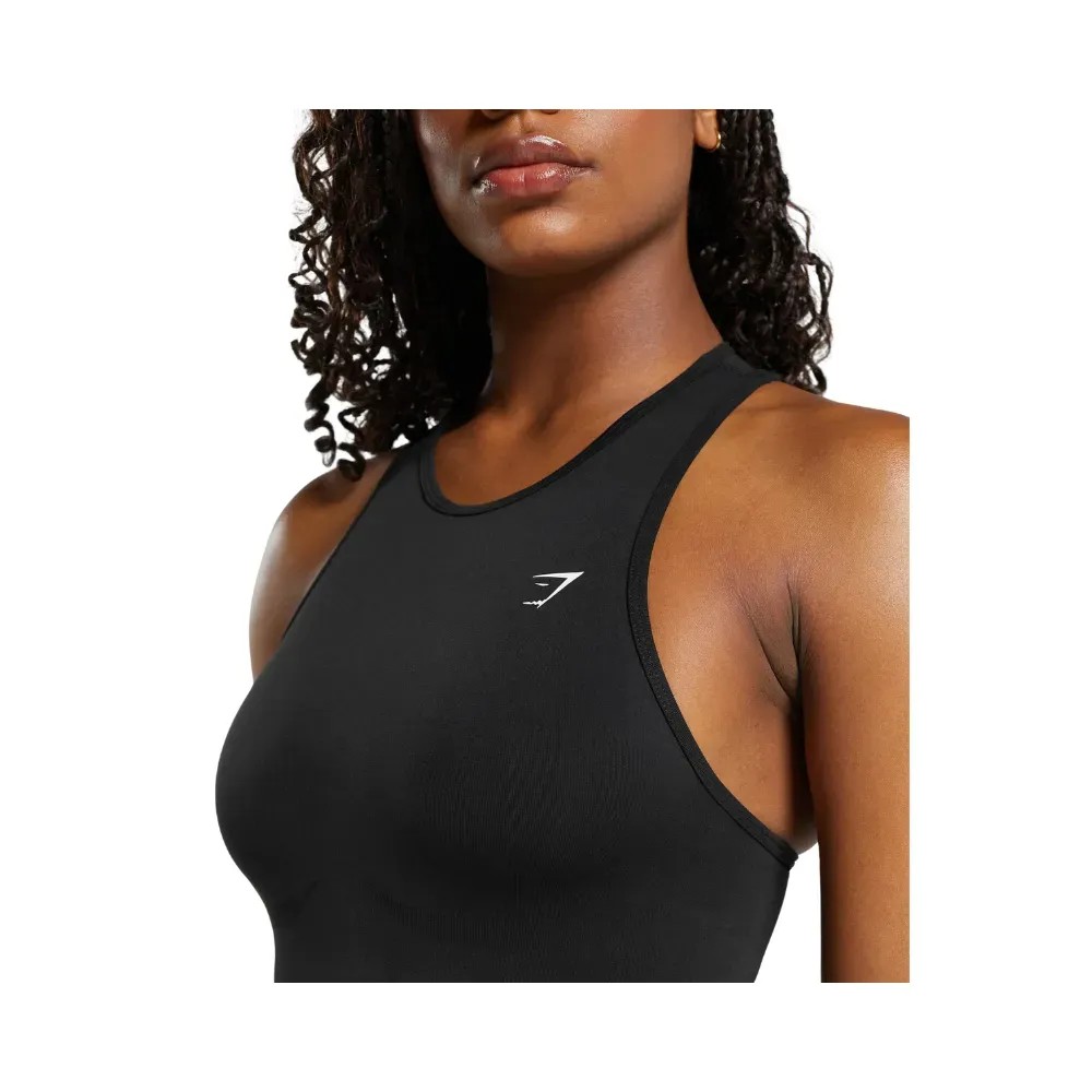 Gymshark Everyday Seamless Tight Fit Tank Black - HypeFly India View 4