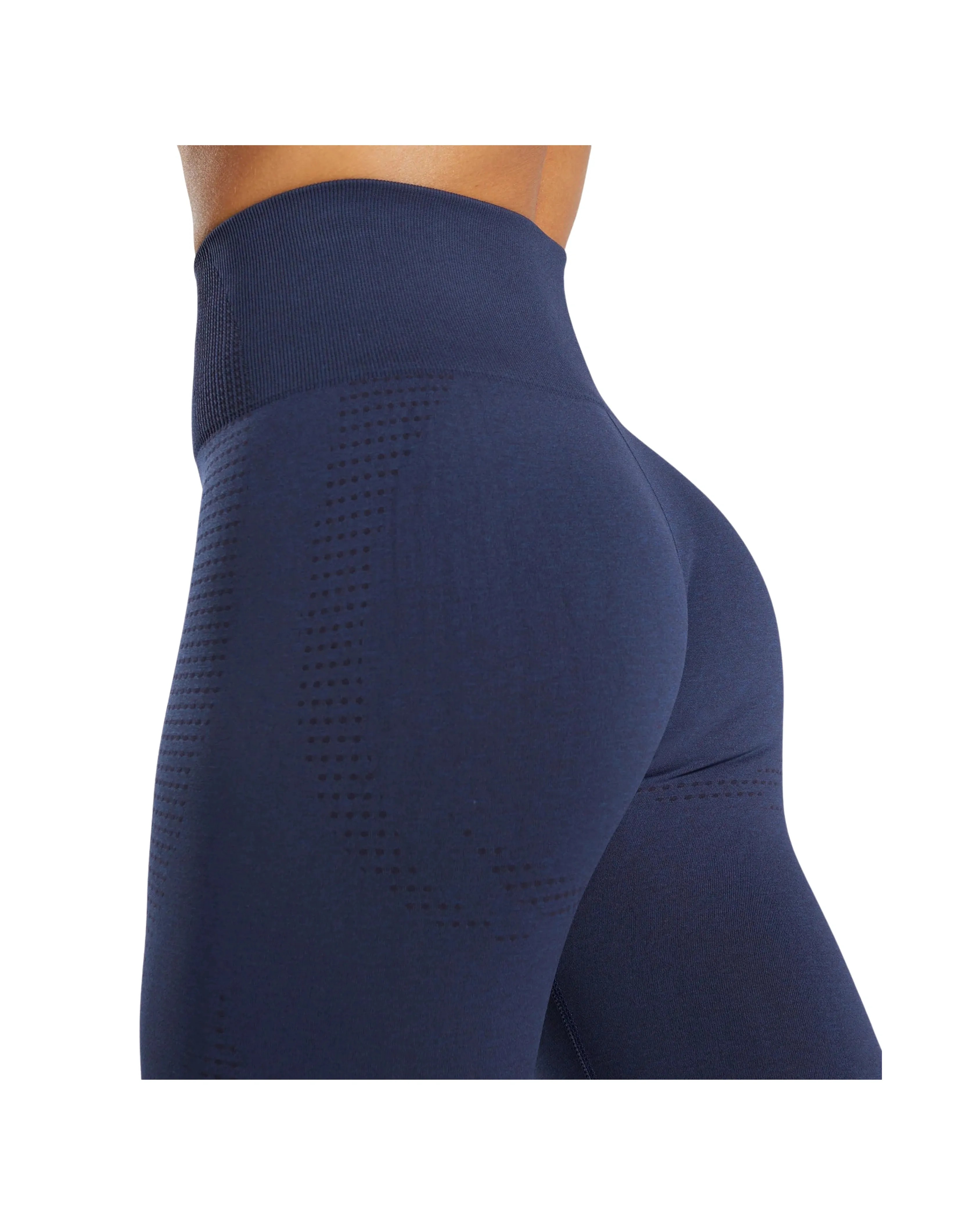 Gymshark Vital Leggings Regular Heavy Blue Marl - HypeFly India View 5