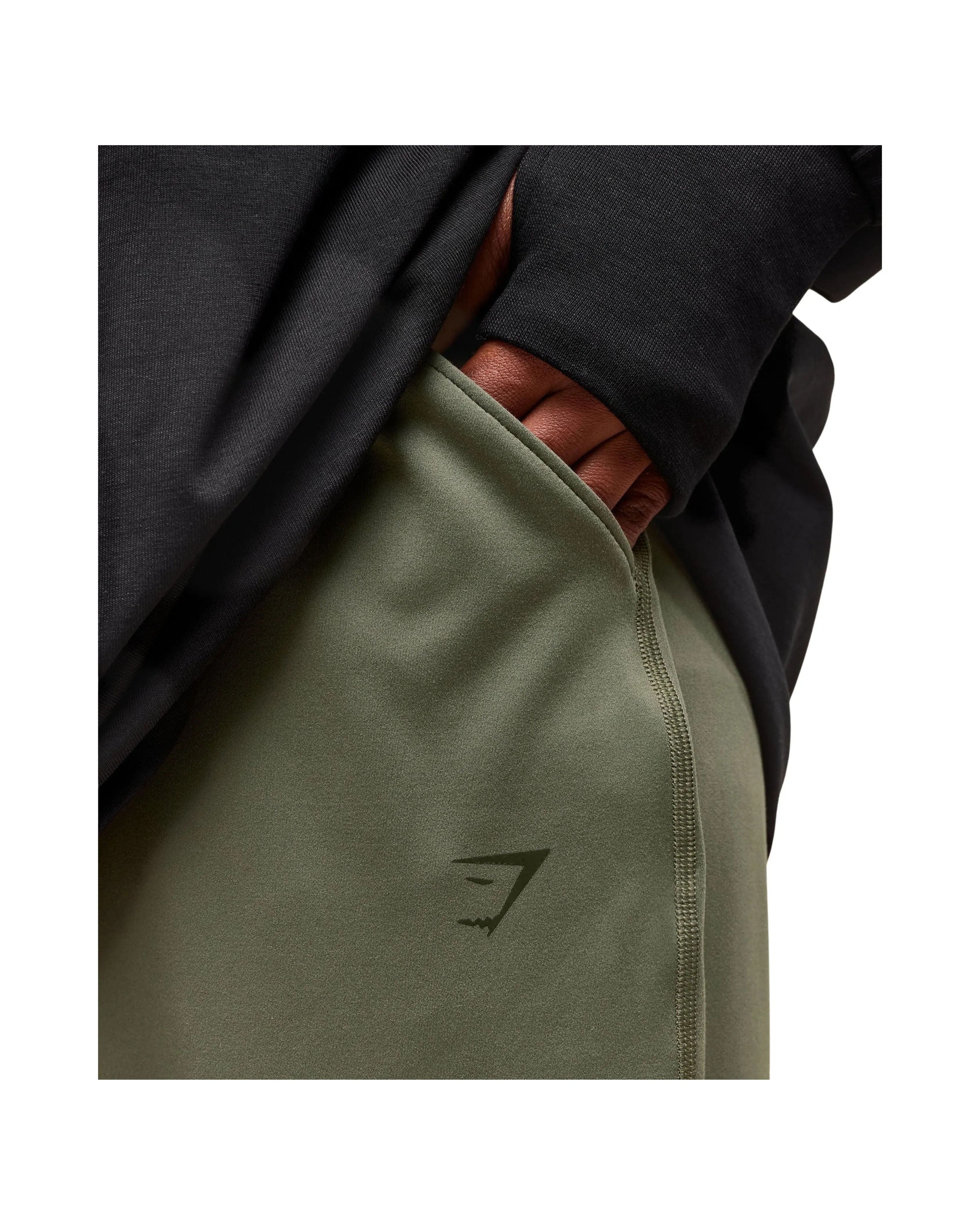 Gymshark Covered Joggers Core Olive - HypeFly India View 5