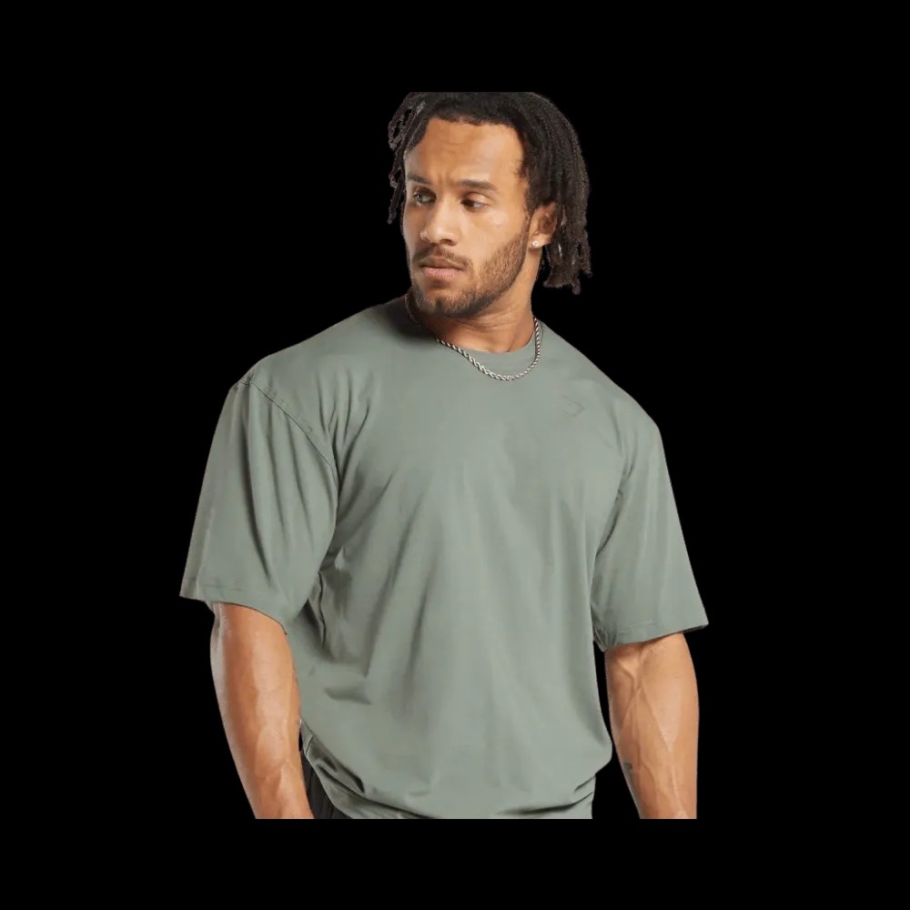 Gymshark Power T-Shirt Oversized Fit Unit Green - HypeFly India View 5
