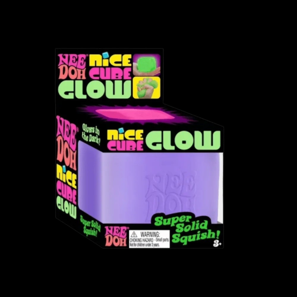 NeeDoh Nice Cube Glow Squishy Fidget Toy Purple - HypeFly India View 1