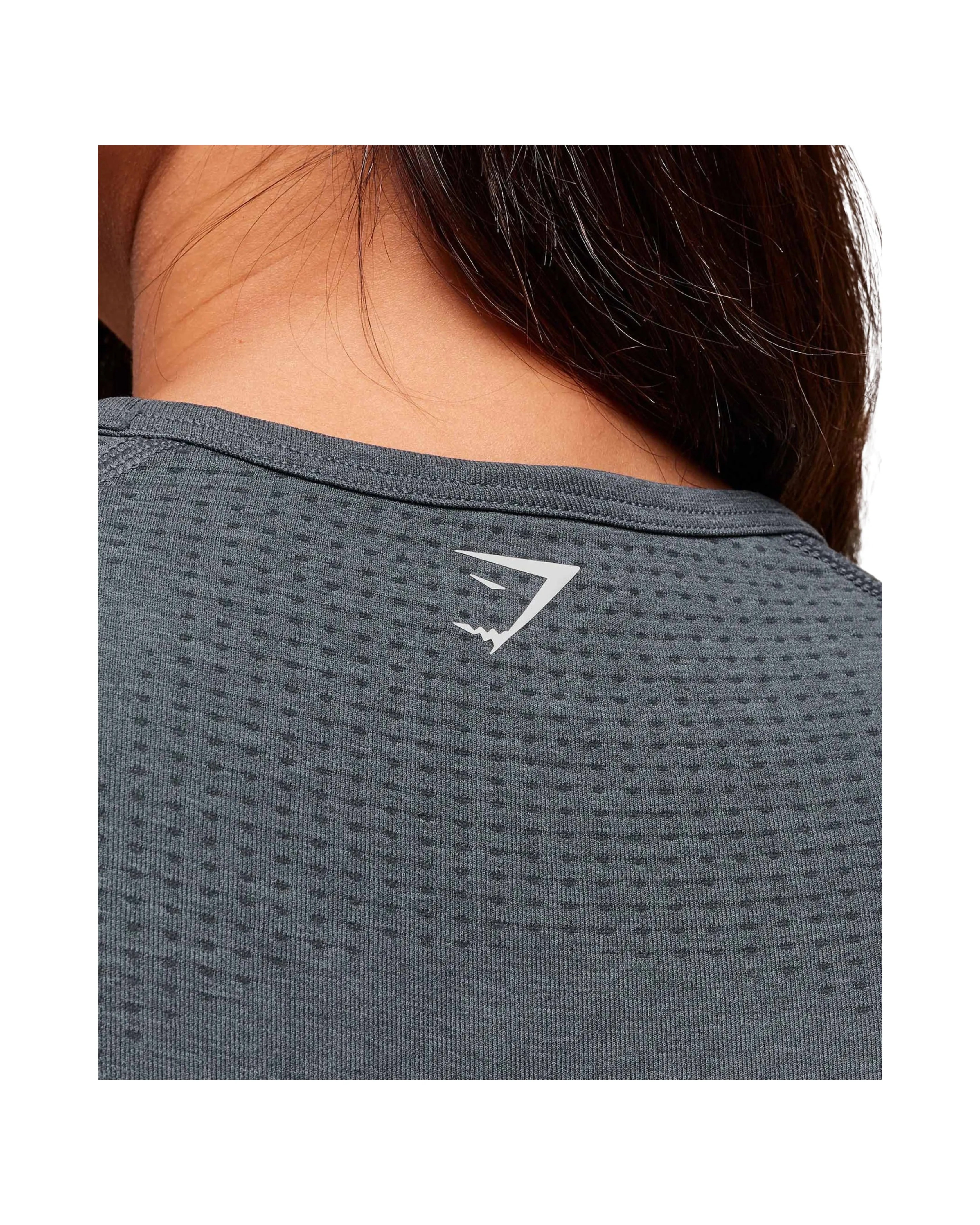 Gymshark Vital Crop Top Strong Grey Marl - HypeFly India View 6