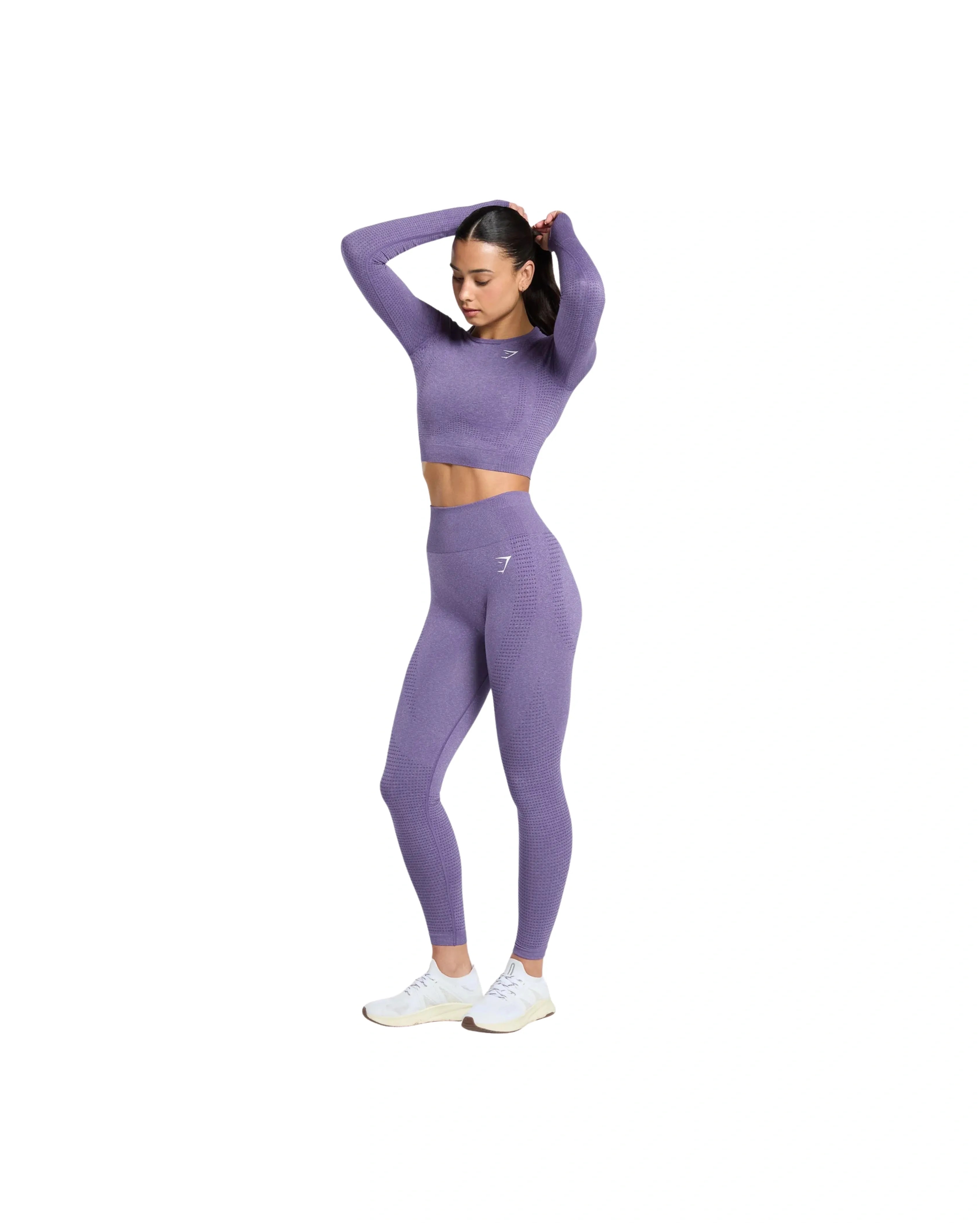 Gymshark Vital Crop Top Functional Purple Marl - HypeFly India View 6