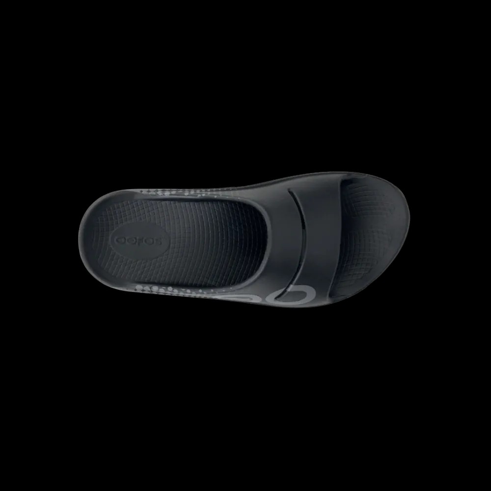 Oofos OOahh Sport Slide Sandal Black & Slate - HypeFly India View 4