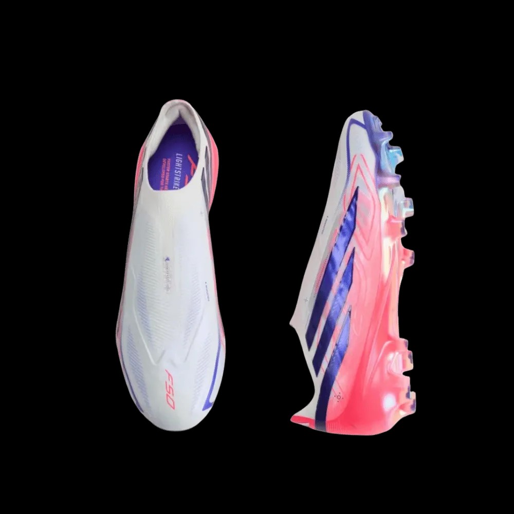 Adidas F50 Hyperfast Elite Laceless Firm Ground Cleats Cloud White - HypeFly India View 4