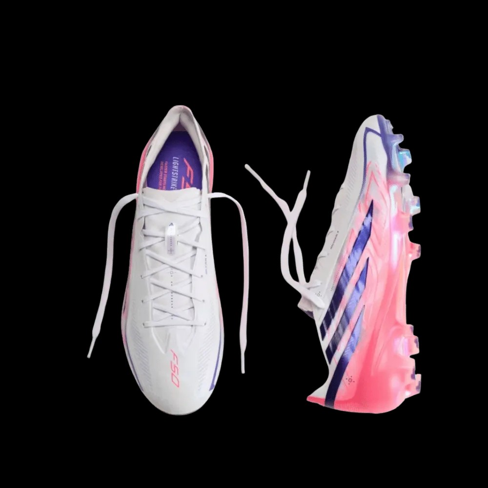 Adidas F50 Hyperfast Elite Firm Ground Soccer Cleats Cloud White - HypeFly India View 3