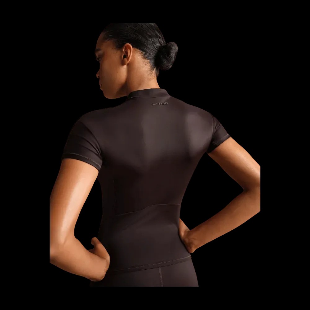 Nike X Skims Shine Women's Mock-Neck Short-Sleeve Top Phoenix - HypeFly India View 1