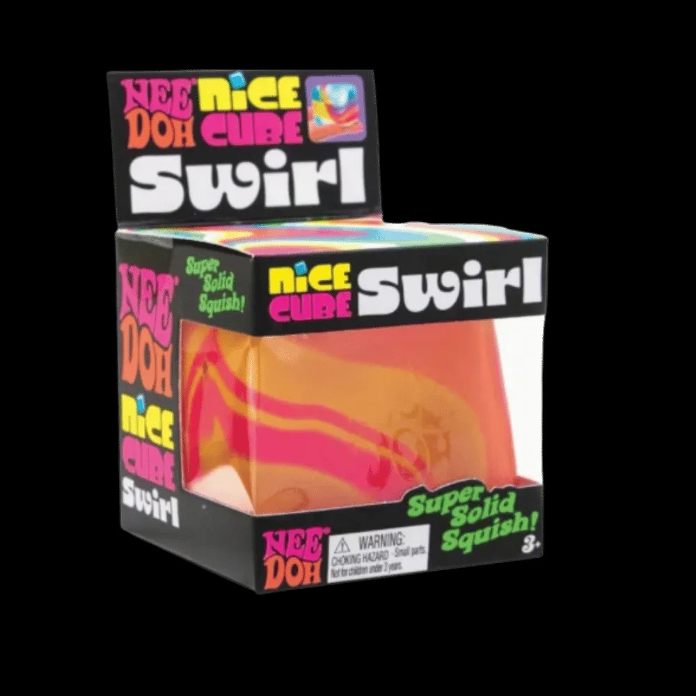 NeeDoh Nice Cube Swirl Super Squeeze! Orange Pink Yellow - HypeFly India View 1