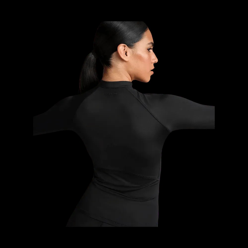 Nike x Skims Shine Women's Long-Sleeve Half-Zip Top CURRANT - HypeFly India View 2