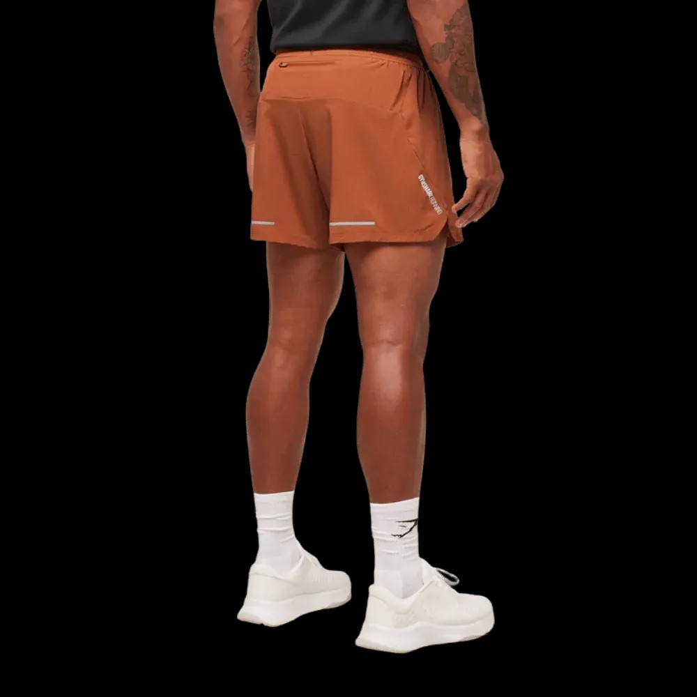 Gymshark Running Short 5" Spiced Brown - HypeFly India View 2