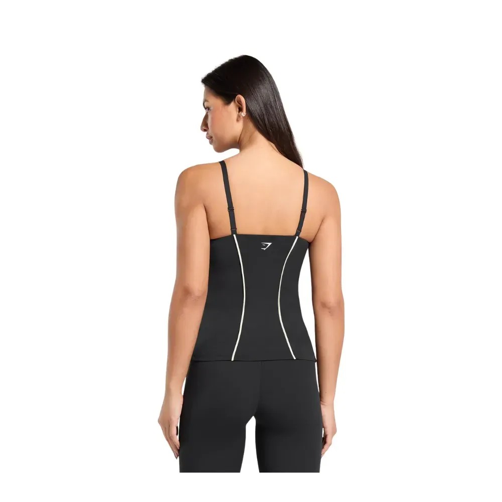 Gymshark Contour Stitch Tank with Shelf Black - HypeFly India View 5