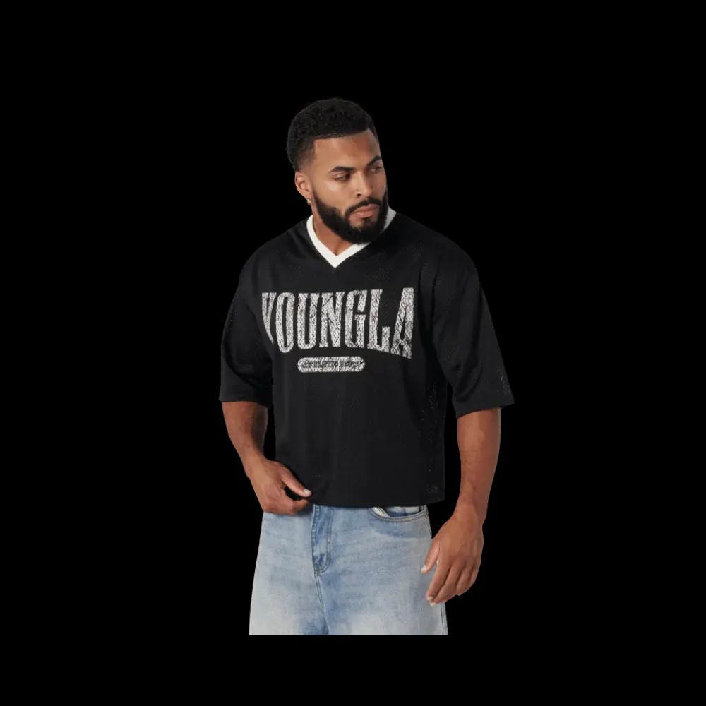 Young LA Football Cropped Jersey Black - HypeFly India View 2