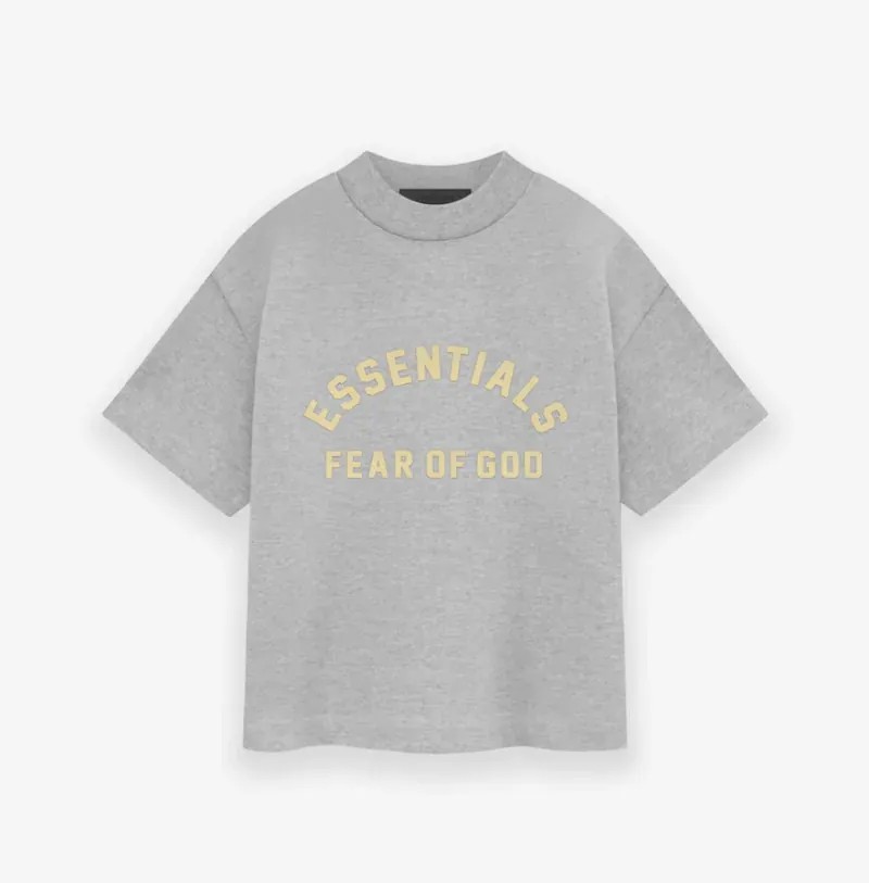 Essentials Tee SS24 - Light Heather Grey - HypeFly India View 1