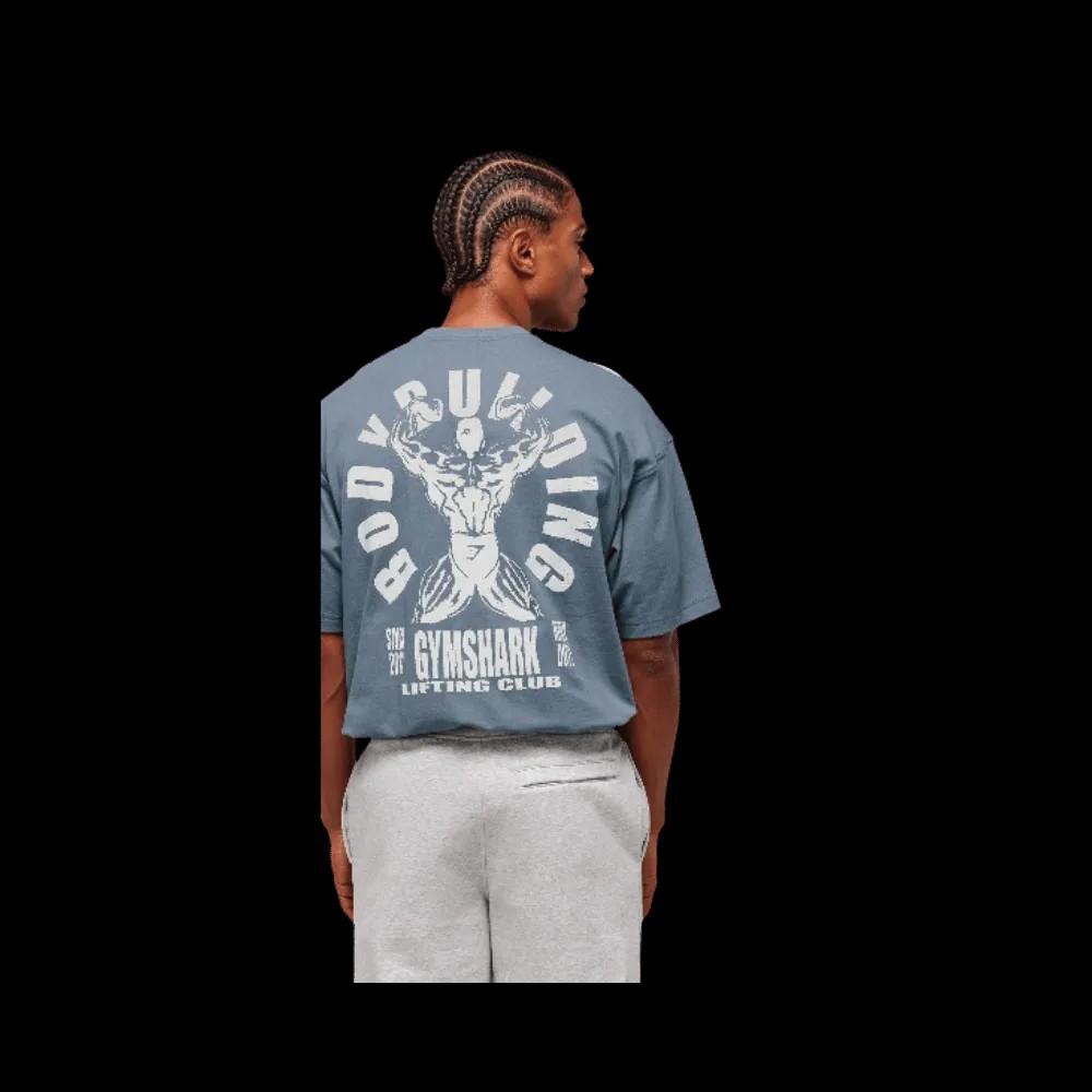 Gymshark Lifting Club Flex T-Shirt Iron Blue - HypeFly India View 2