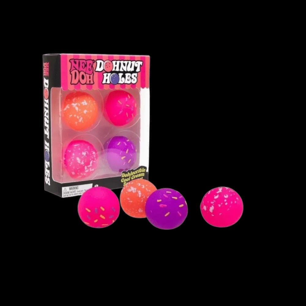 NeeDoh Dohnut Hole Squishy Fidget Toy Set of 4 Mullticolor - HypeFly India View 1