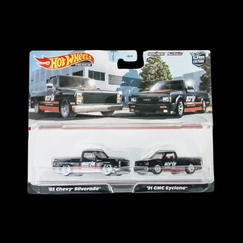 Hot Wheels Premium Car Culture '83 Chevy Silverado & '91 GMC Syclone 2-Pack - HypeFly India View 1