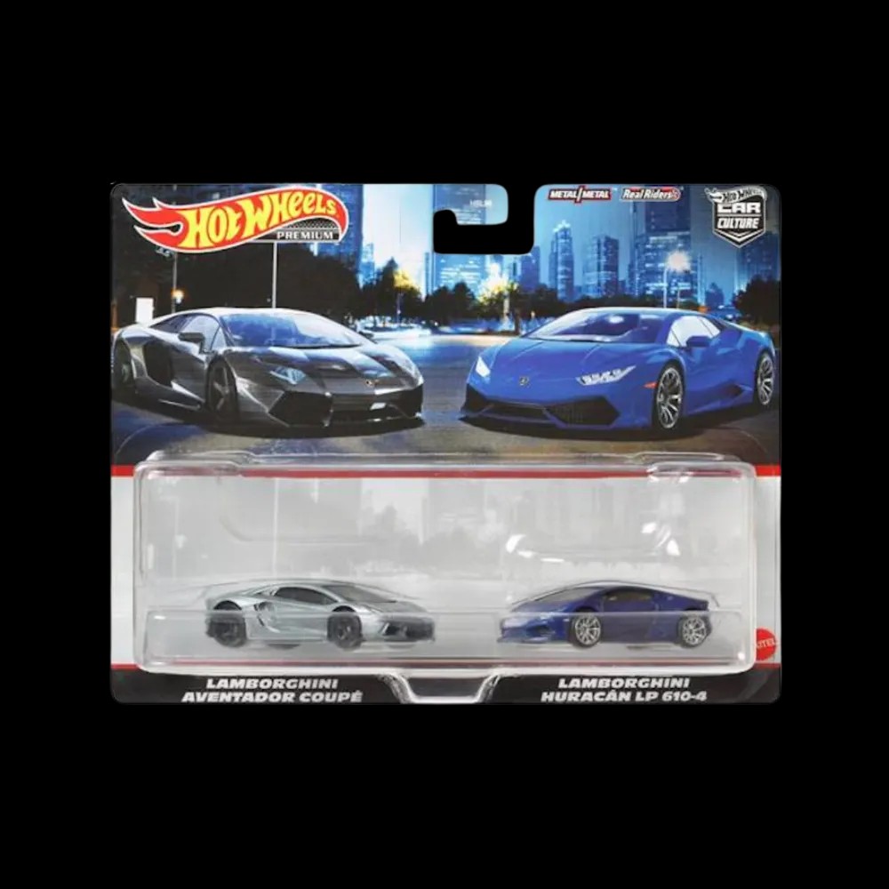 Hot Wheels Premium Car Culture Lamborghini Aventador Coupe / Huracan LP610-4 2 Pack - HypeFly India View 1