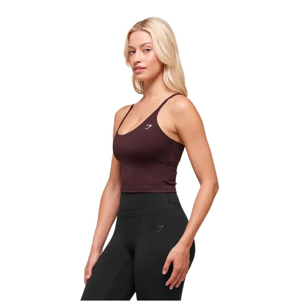 Gymshark Everyday Cami Tank With Shelf Cherry Purple - HypeFly India View 5